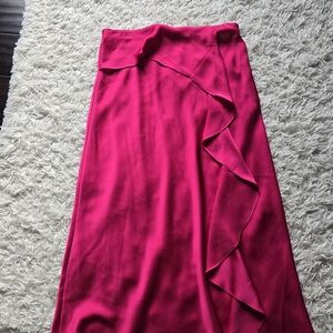 Express Fuchsia Asymmetrical Skirt